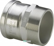 Соединительный элемент Viega Sanpress Inox XL 2311XL с SC‑Contur 76,1хR2½ нержавеющая сталь 482923