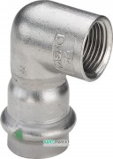 Косинець перехідний 90° Viega Sanpress Inox 2314.2 з SC-Contur 42хRp1½ нержавіюча сталь 437060