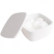 Коробочка косметическая каменная Volle Solid surface белый 18-40-210