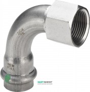 Косинець перехідний 90° Viega Sanpress Inox 2314.5 18хRp¾ нержавіюча сталь 437107