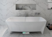 Ванна окремо стояча на ніжках кам'яна Volle 170х80 білий 12-22-178