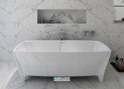 Ванна окремо стояча на ніжках кам'яна Volle 170х80 білий 12-22-178