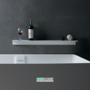 Поличка для ванної кам'яна Volle Solid surface 60х12 см білий 18-40-115