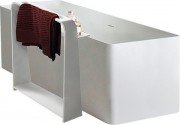 Підлогова полиця-полотенцедержатель кам'яна Volle Solid surface 550х150 мм білий 18-40-128