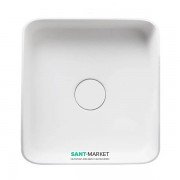 Раковина для ванної накладна кам'яна Volle Solid surface 40х40 см білий 13-40-210