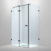 Душевая кабина прямоугольная Volle De la Noche 120х90 см профиль черный стекло прозрачное 10-40-195-black