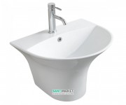 Раковина моноблок Volle Fiesta 48х43 см керамика белый 13-77-049B