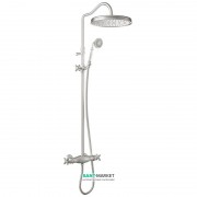 Душевая стойка Tres Tres-Сlasic с термостатом верхним и ручным душем сталь 24219502AC
