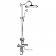 Душова стійка Tres Tres-Clasic з термостатом верхнім і ручним душем хром 24219501