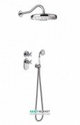 Душевая система скрытого монтажа Tres Tres-Сlasic с термостатом верхним и ручным душем хром 24235202