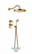 Душова система прихованого монтажу Tres Tres-Clasic з термостатом верхнім і ручним душем золото 24235202OR