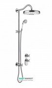 Душова система прихованого монтажу Tres Tres-Clasic з термостатом і штангою хром 24235203