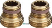 Комплект перехідників Viega 1096.8 G½хG¾ латунь 357122