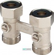 Соединительный элемент для подключения радиатора Viega 1096.5 бронза никелированная матовая 359102