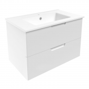 Тумба з раковиною Volle Libra 80 см ДСП/МДФ глянцевий білий 15-41-81