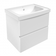 Тумба с раковиной Volle Oliva 65 см ДСП/МДФ глянцевый белый 15-45-61