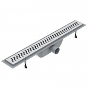 Жолоб водостічний Volle 80 см з решіткою хвиля нержавіюча сталь 90-22-803