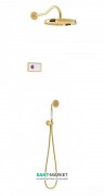 Електронна душова система прихованого монтажу Tres Tres-Clasic з термостатом золото/білий 09226201OR