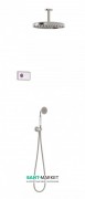 Электронная душевая система скрытого монтажа Tres Tres-Сlasic с термостатом сталь/белый 09226202AC