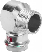 Угольник переходной 90° Viega Prestabo 1114.1 12хR3/8 нелегированная сталь 605360