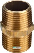 Двойной ниппель Viega 1522 R⅜ латунь 102050