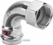 Угольник переходной 90° Viega Prestabo 1114.5 28хRp1 нелегированная сталь 601331