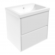 Тумба з раковиною Volle Teo 65 см ДСП/МДФ глянцевий білий 15-88-61