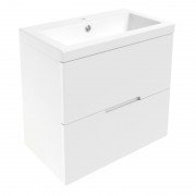 Тумба з раковиною Volle Aiva 60 см ДСП/МДФ глянцевий білий 15-68-60
