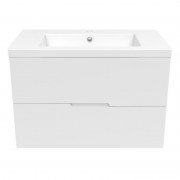 Тумба з раковиною Volle Aiva 80 см ДСП/МДФ глянцевий білий 15-68-80