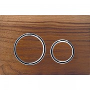 Панель змиву для унітазу Geberit Sigma21 подвійний змив хром/чорний горіх 115.884.JX.1