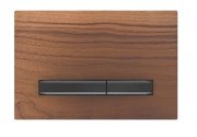 Панель смыва для унитаза Geberit Sigma50 двойной смыв хромированный черный/панель черный орех 115.671.JX.2
