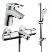 Набор смесителей для ванной Hansgrohe Logis Loop с душевым гарнитуром хром 01132019