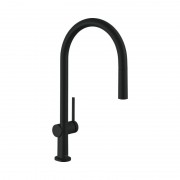Змішувач для кухні Hansgrohe Talis M54 з висувною лійкою чорний матовий 72803670
