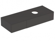 Тумба підвісна для накладної раковини Geberit VariForm 135 см з двома висувними ящиками лава матовий 501.178.00.1