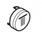 Кнопка-символ для смесителя для душа Hansgrohe ShowerSelect rain large белый матовый 93571700