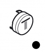 Кнопка-символ для смесителя для душа Hansgrohe ShowerSelect rain small черный матовый 93572670