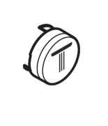 Кнопка-символ для смесителя для душа Hansgrohe ShowerSelect rain small белый матовый 93572700