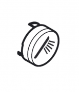 Кнопка-символ для смесителя для душа Hansgrohe ShowerSelect hand shower белый матовый 93573700