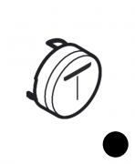 Кнопка-символ для смесителя для душа Hansgrohe ShowerSelect Mono черный матовый 93576670