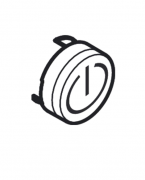 Кнопка-символ для смесителя для ванной Hansgrohe ShowerSelect on/off белый матовый 93579700