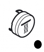 Кнопка-символ для змішувача для душу Hansgrohe ShowerSelect Whirl чорний матовий 93575670