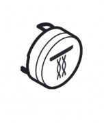 Кнопка-символ для змішувача для душу Hansgrohe ShowerSelect Whirl білий матовий 93575700