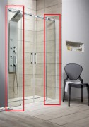 Комплект душевых боковых стенок  Radaway Espera DWD 140 неподвижные прозрачное стекло 380224-01
