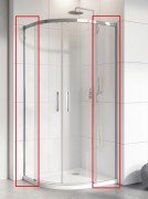Комплект душових бічних стінок Radaway Idea PDD 90х100 нерухомі прозоре скло 387157-01-01