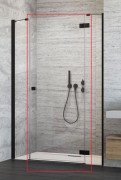 Душевые двери Radaway Essenza New Black DWJS 130 правосторонняя прозрачное стекло 385032-54-01R