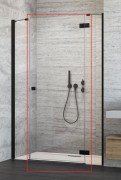 Душові двері Radaway Essenza New Black DWJS 120 правобічна прозоре скло 385031-54-01R