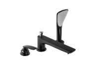 Змішувач на борт ванни Kludi Balance з ручним душем чорний матовий/хром 524478775