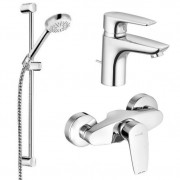 Набір змішувачів для ванни Kludi Pure & Solid з душовим гарнітуром хром 348450575