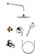 Душевая система скрытого монтажа Kludi Bozz с верхним и ручным душем хром 386300576