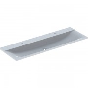 Раковина для ванної Geberit Xeno² 140 см вбудована з отворами для змішувача Varicor альпійський білий 500.277.00.1